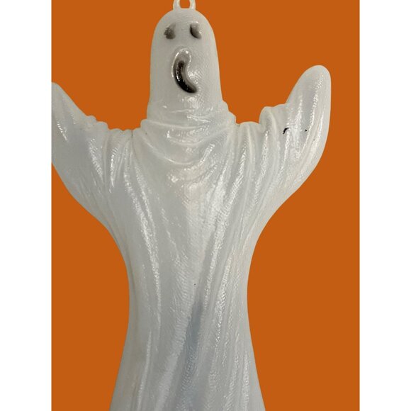 Halloween Ghost Blowmold 9 1/2 Inches Tall with Blinking Light Set of 2 - Picture 3 of 9